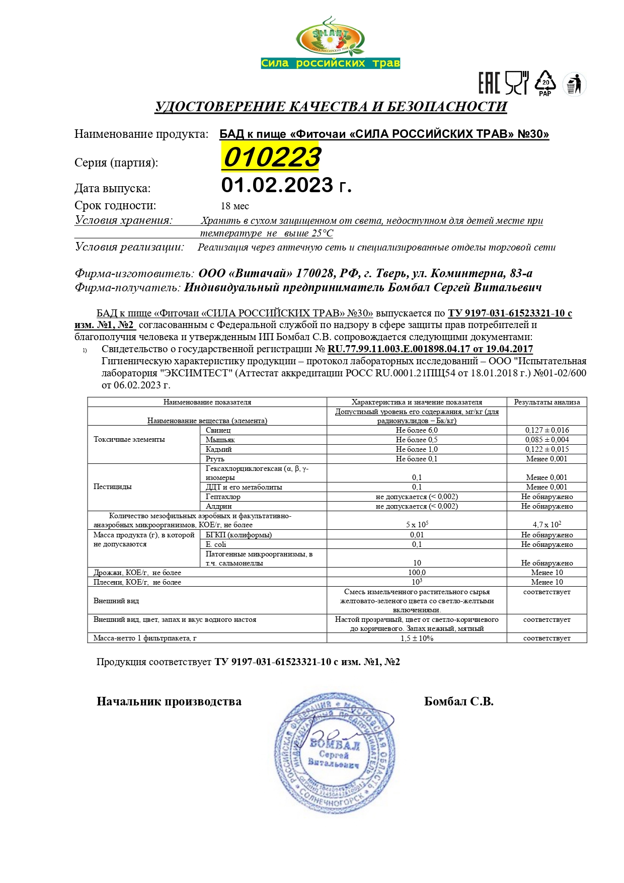 Паспорт №022023
